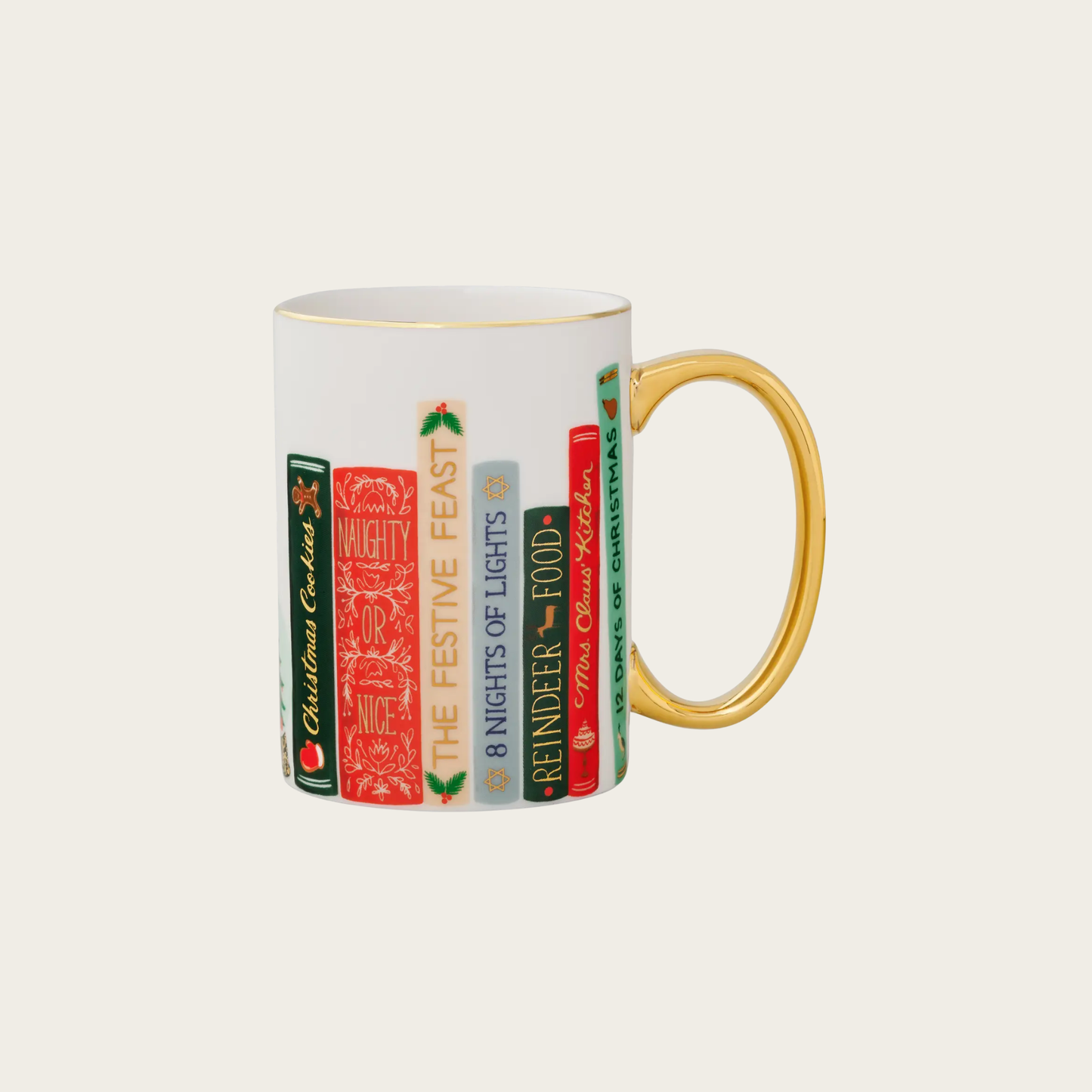 Festive Book Club Porcelain Mug