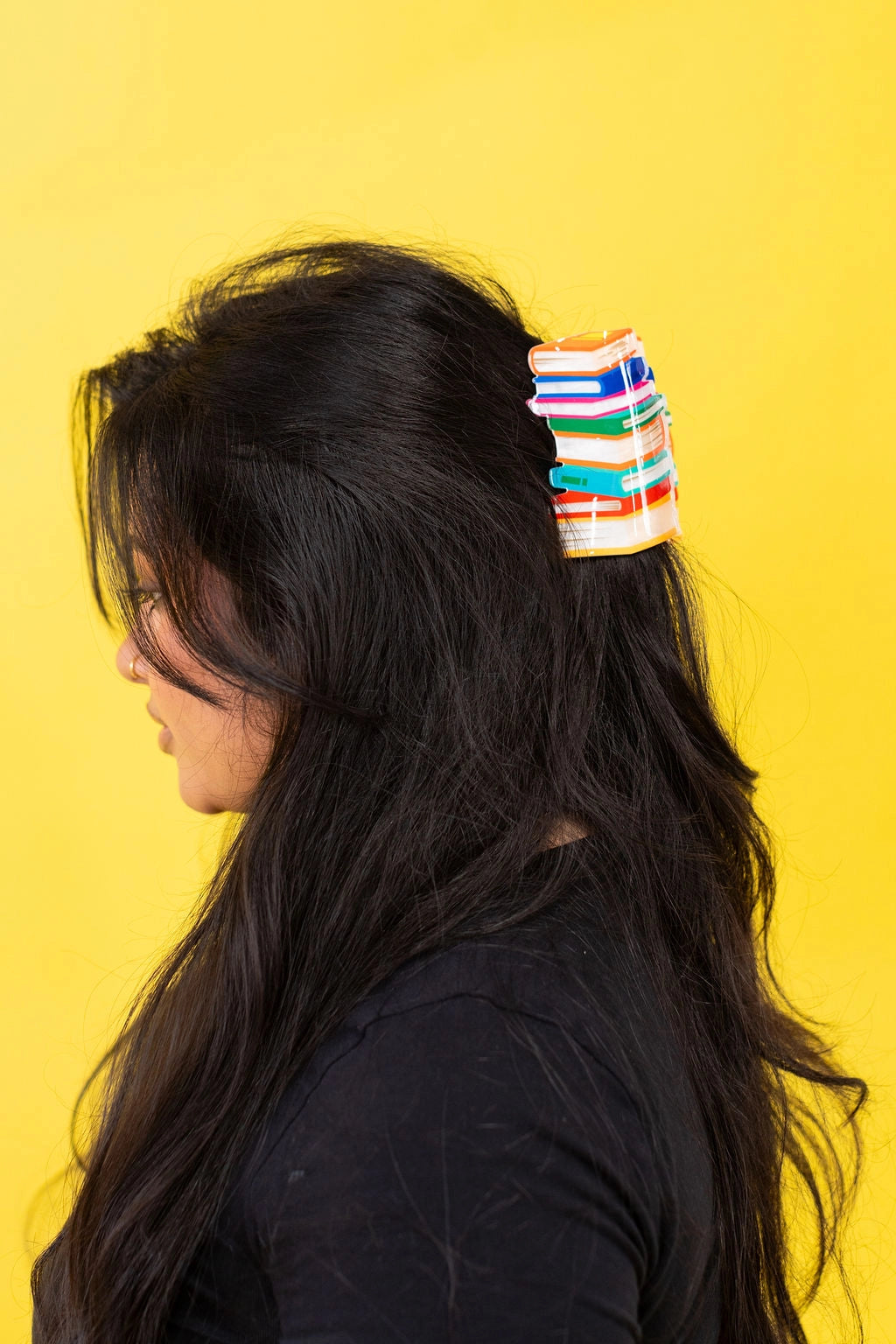 Read My Clips Book Stack Bookish Hair Claw