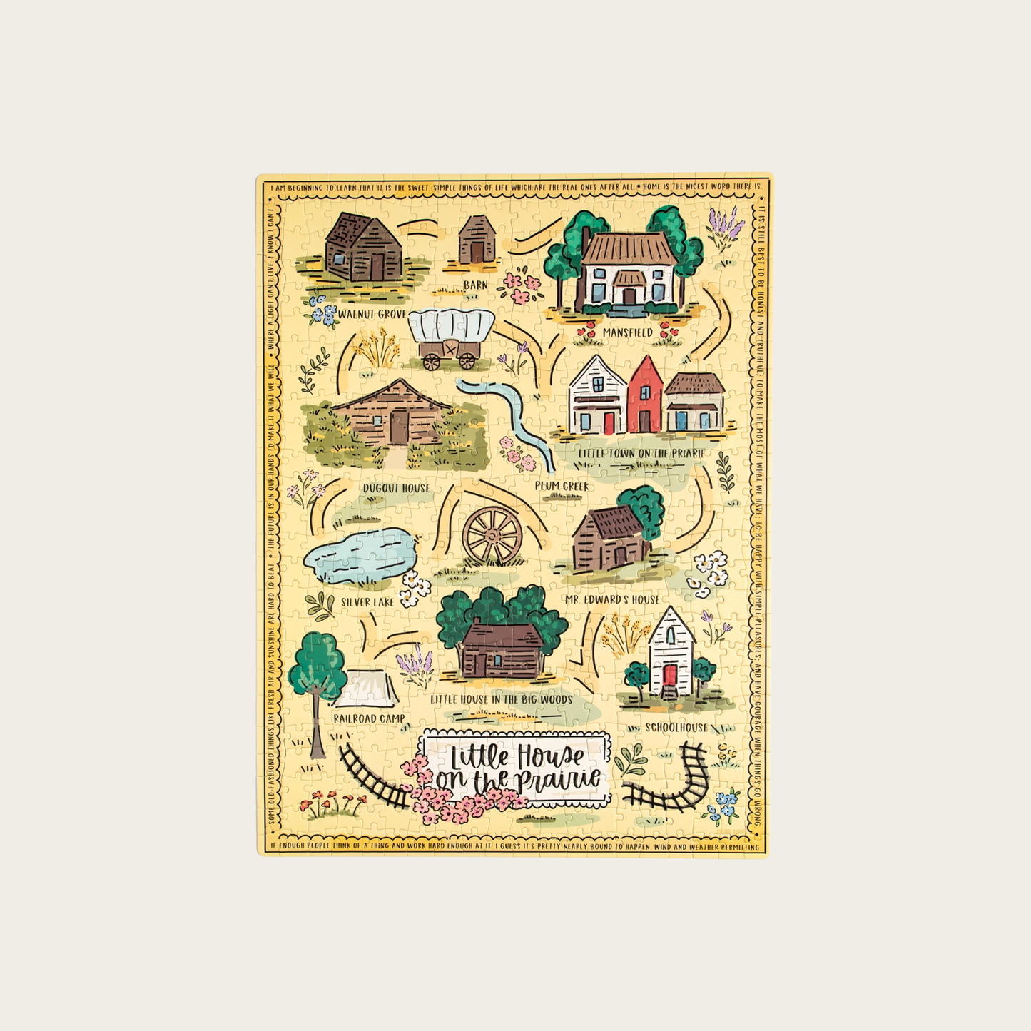 Little House On the Prairie Map: 500 Piece Jigsaw Puzzle