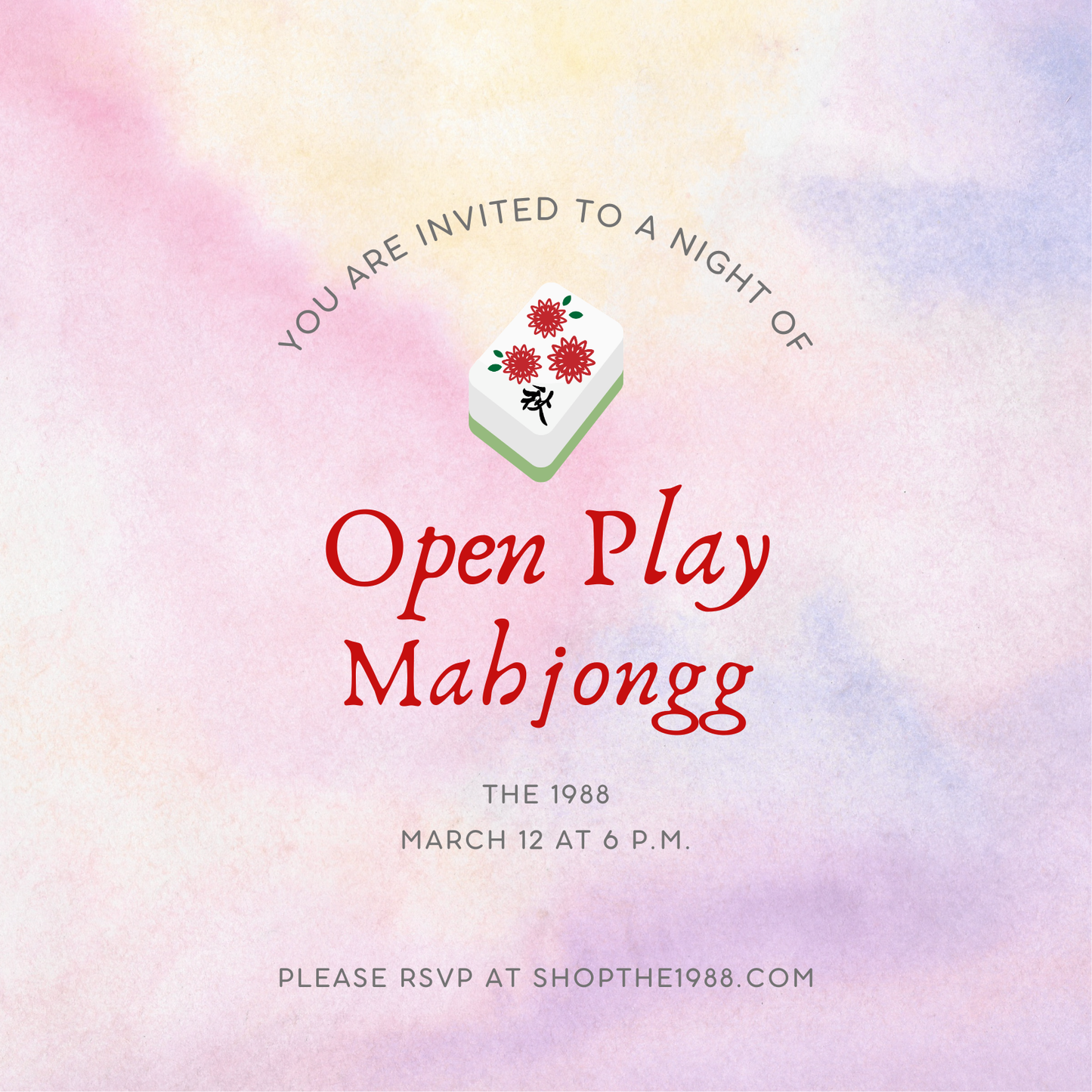 Open Play Mahjongg Night