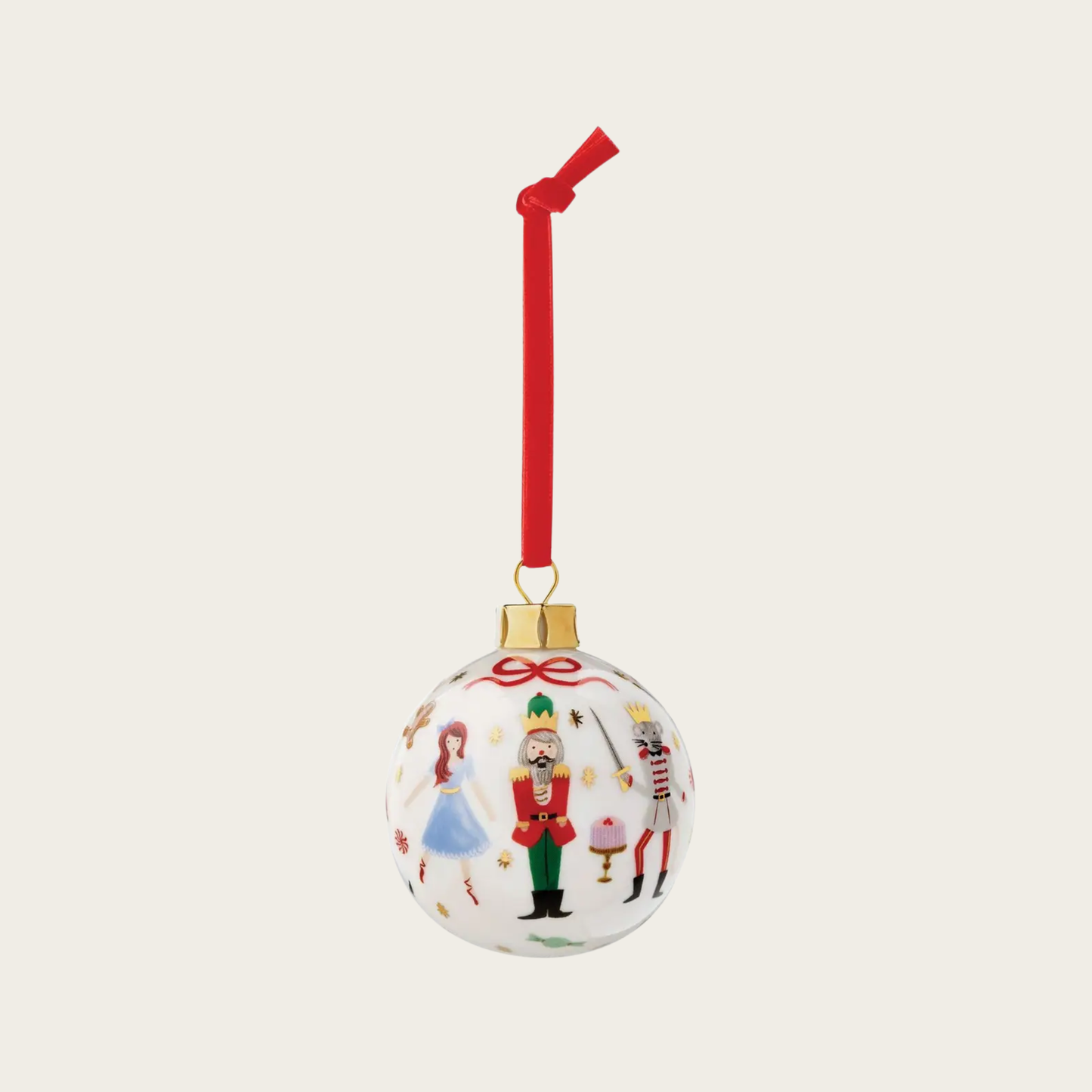 Nutcracker Porcelain Ornament