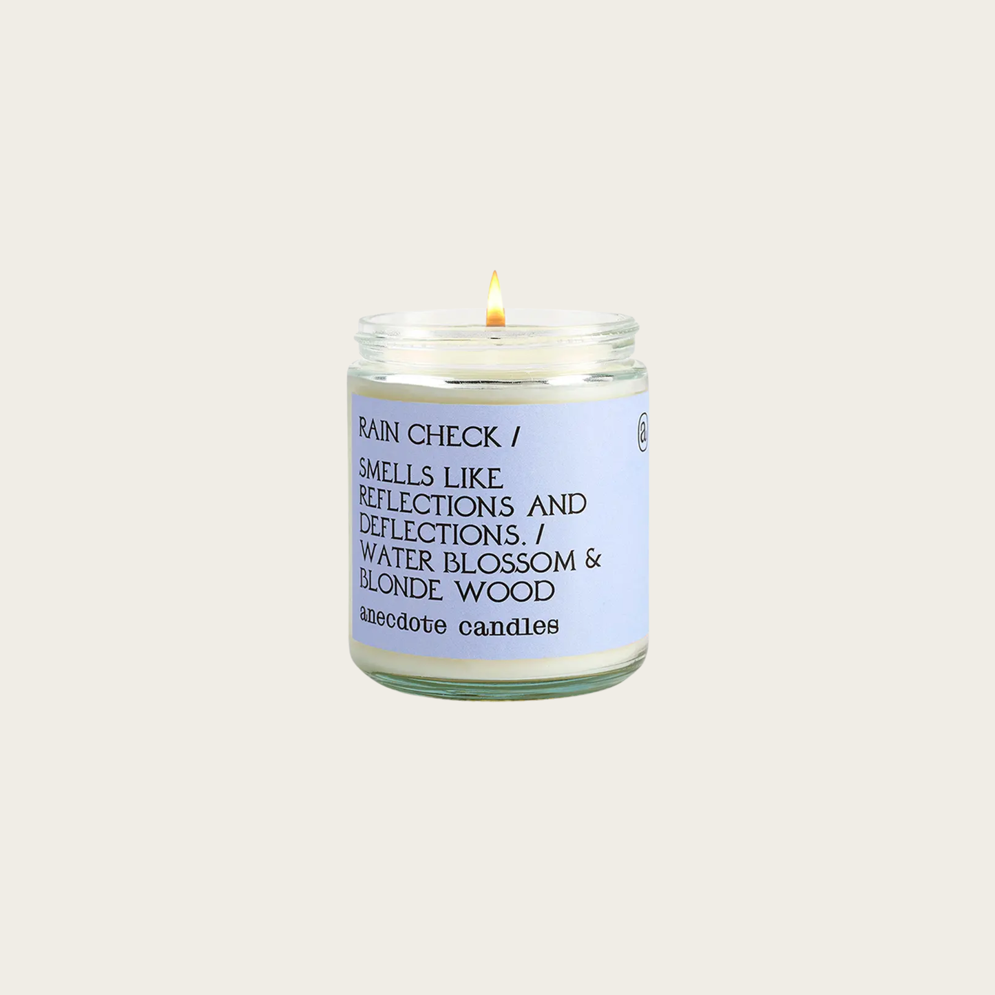 Rain Check (Water Blossom & Blonde Wood) Glass Jar Candle