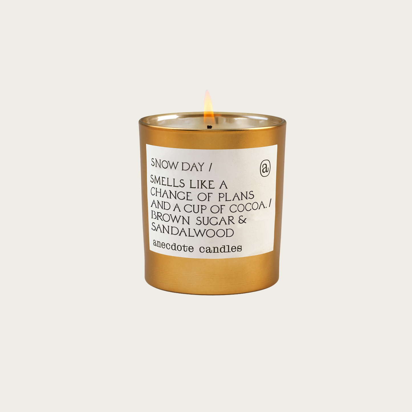 Snow Day (Brown Sugar & Sandalwood) Gold Tumbler Candle