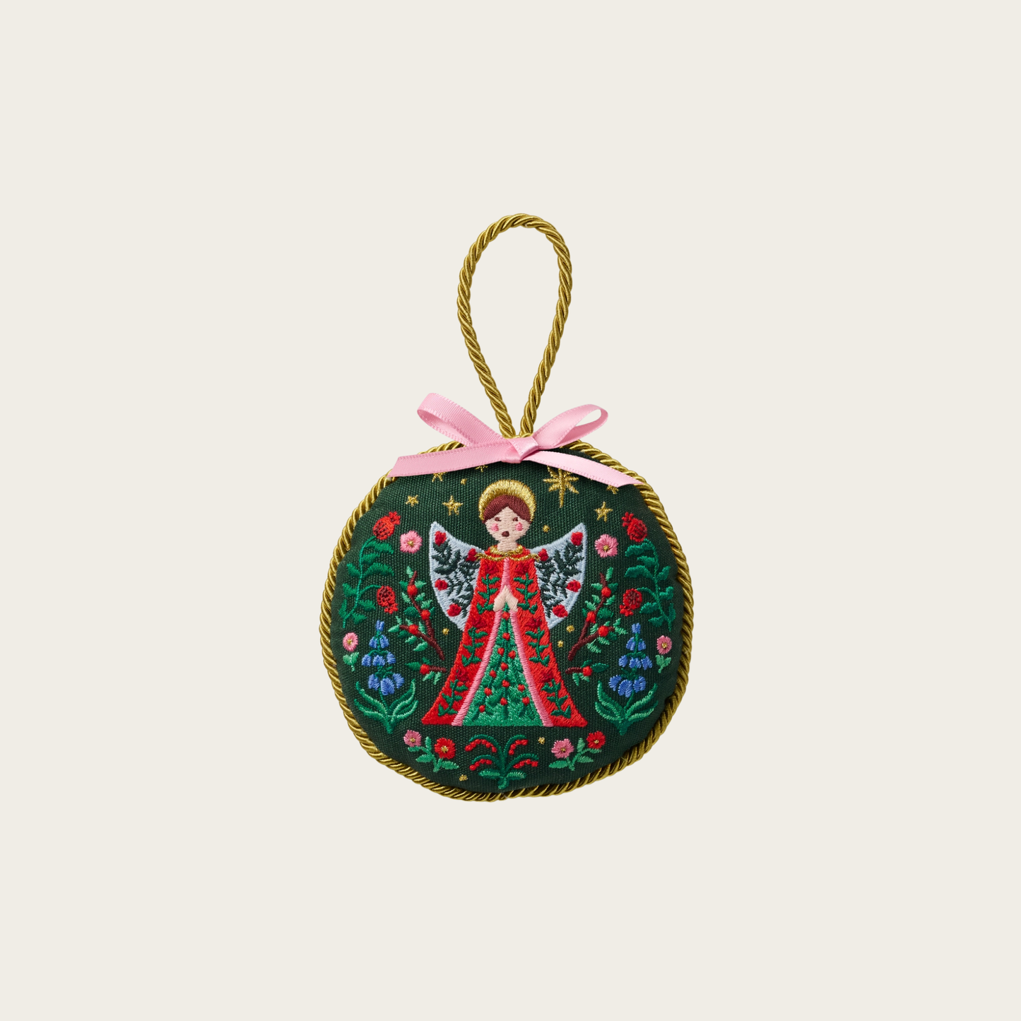 Embroidered Angel Ornament