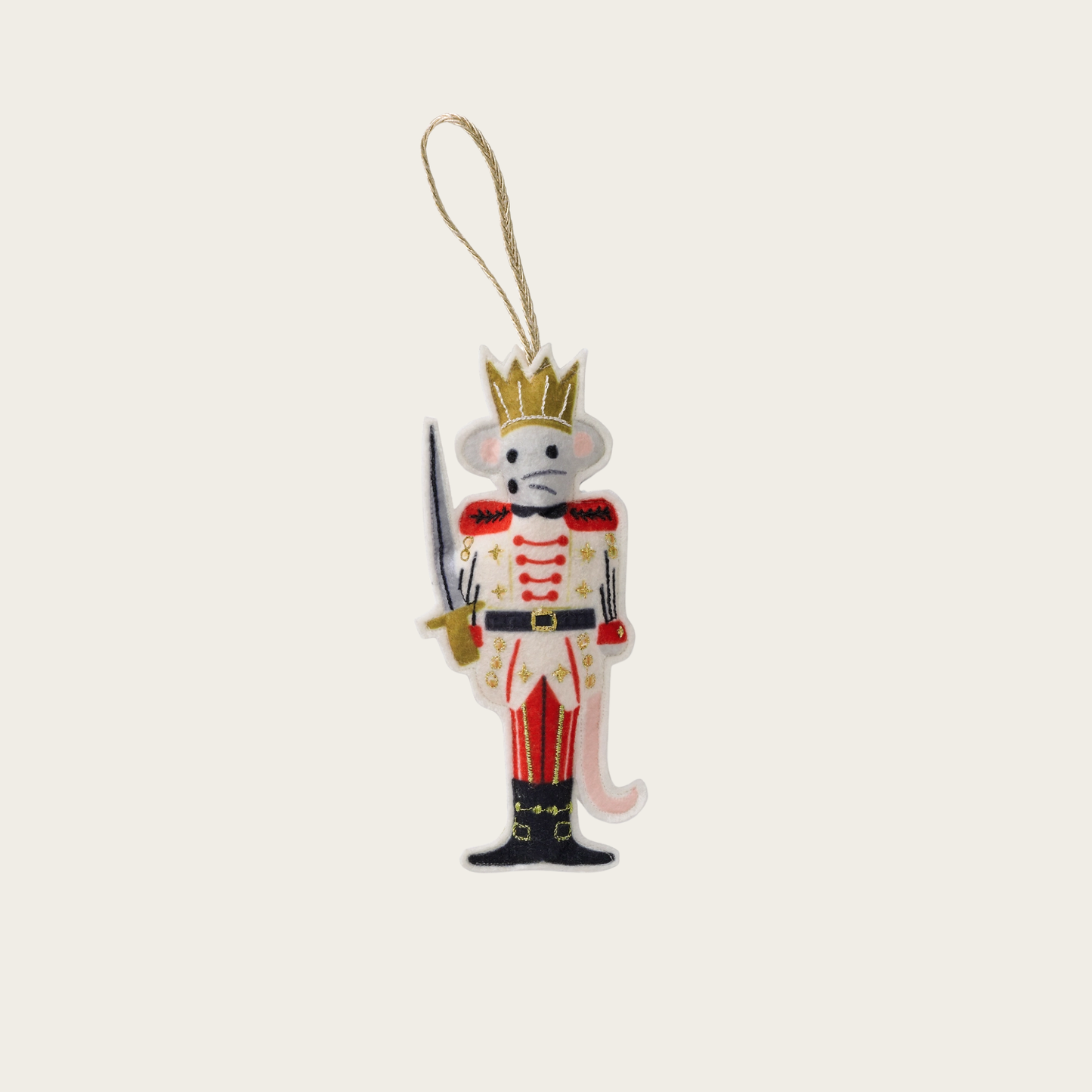 Nutcracker Set of 3 Felt Ornaments