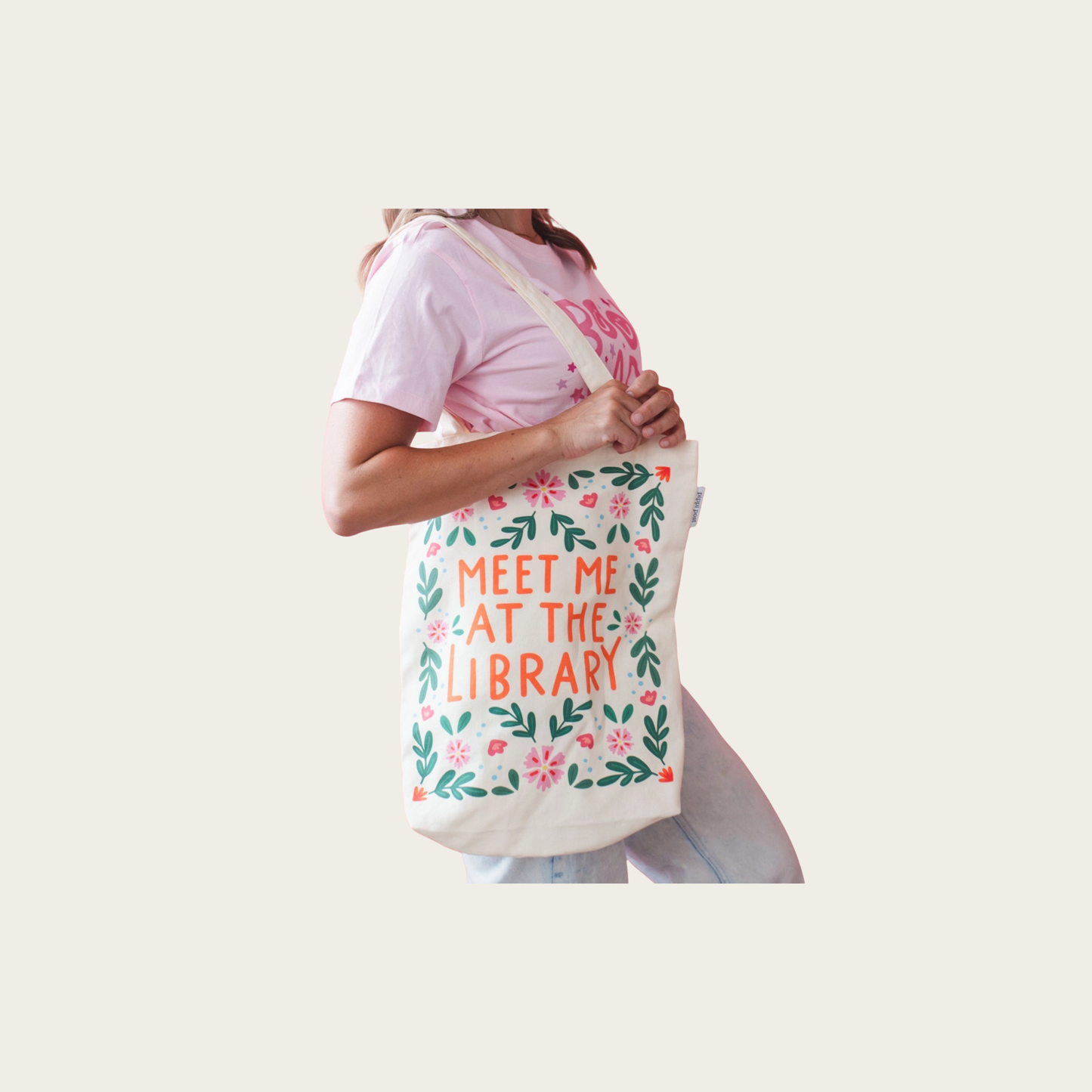 Meet Me At the Library Canvas Tote Bag