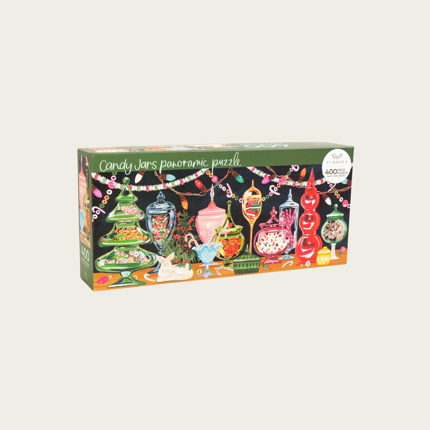 Candy Jars: 400 Piece Panoramic Holiday Jigsaw Puzzle