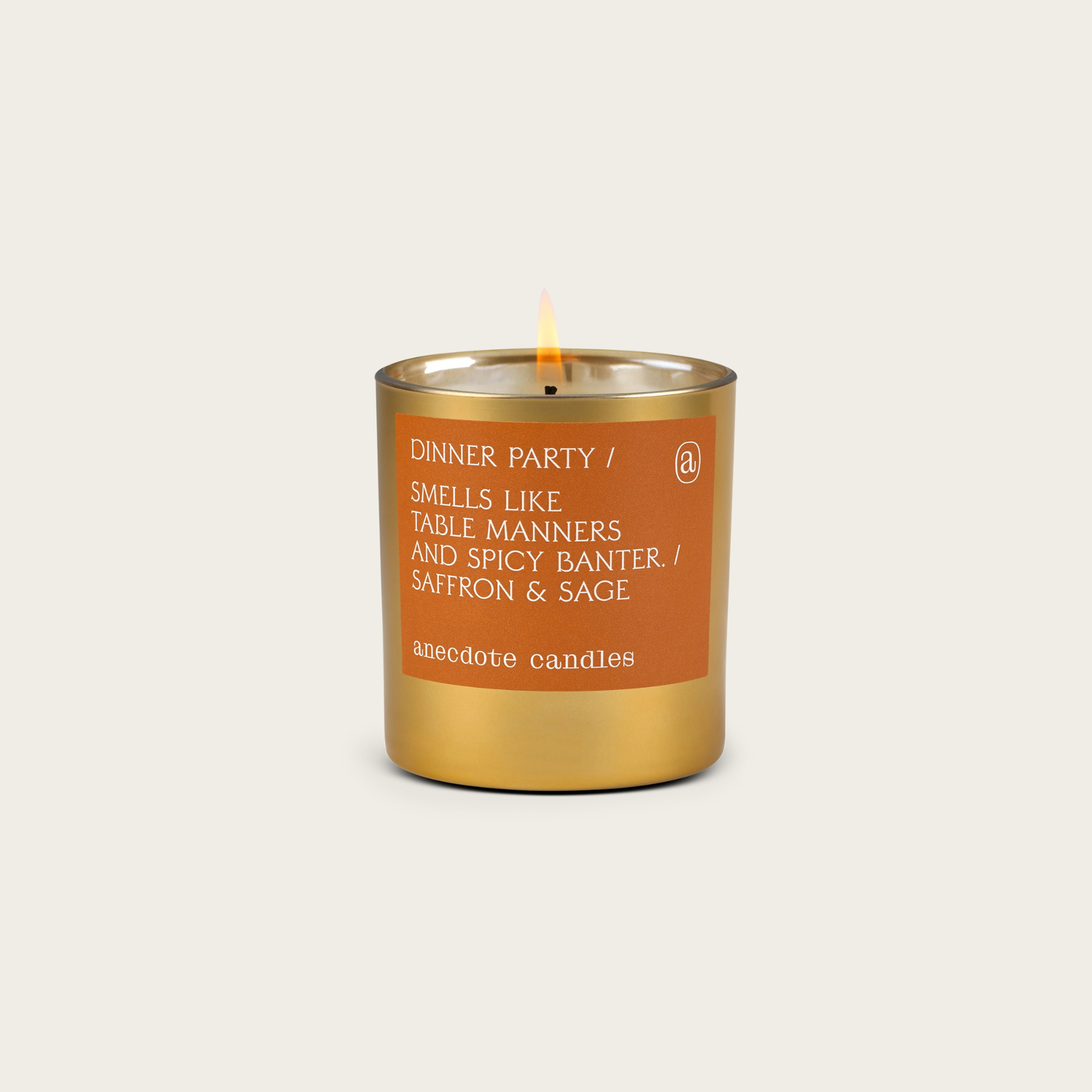 Dinner Party (Saffron & Sage) Gold Tumbler Candle