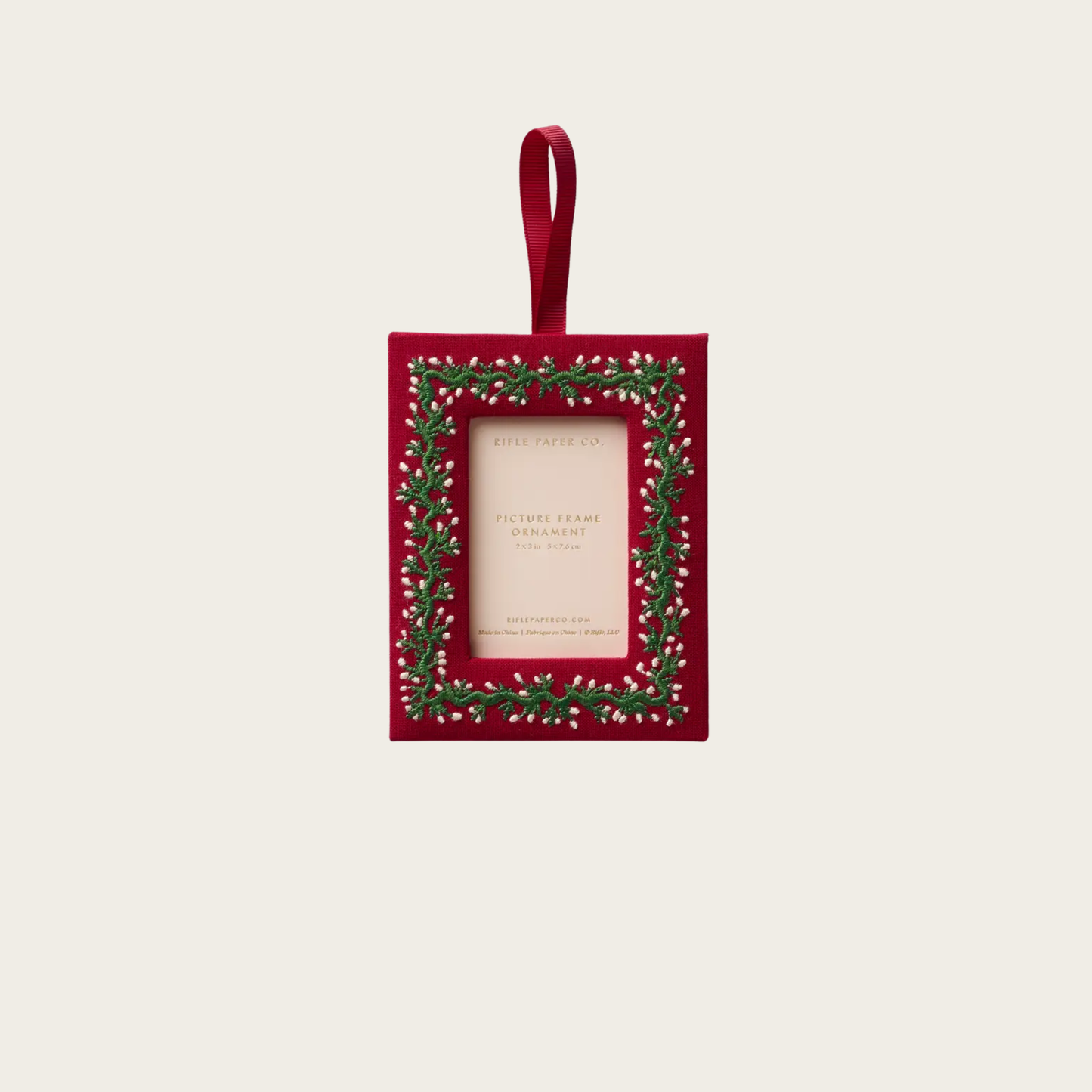 Embroidered Frame Ornament
