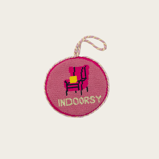 Indoorsy Needlepoint Ornament