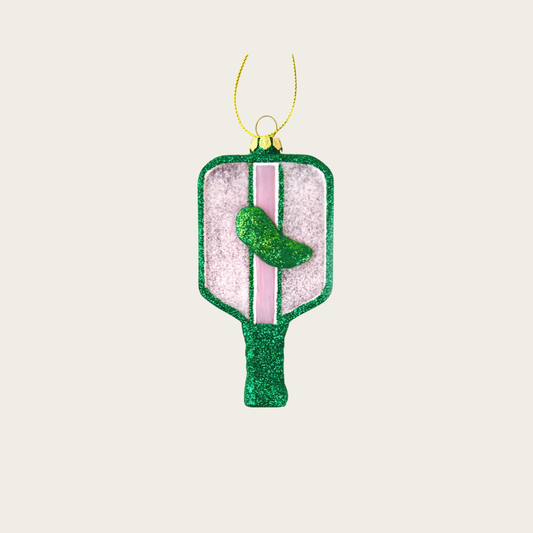 Pickleball  Glass Ornament