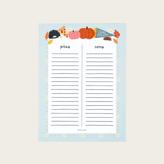 Pros & Cons Stars Hollow 6x8 Notepad