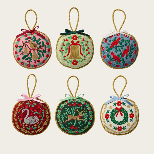 Embroidered Ornament Set