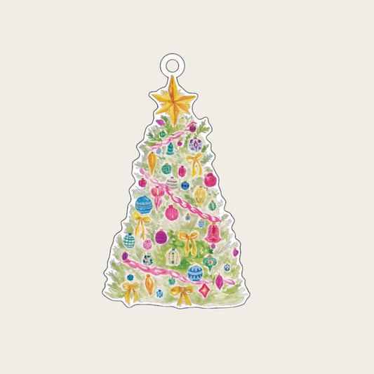 Christmas Tree Watercolor Acrylic Ornament